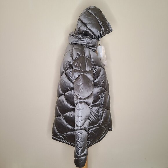 SAVE THE DUCK Silver Kimia Diamond Quilt Jacket - Size Large NWT - Picture 5 of 13